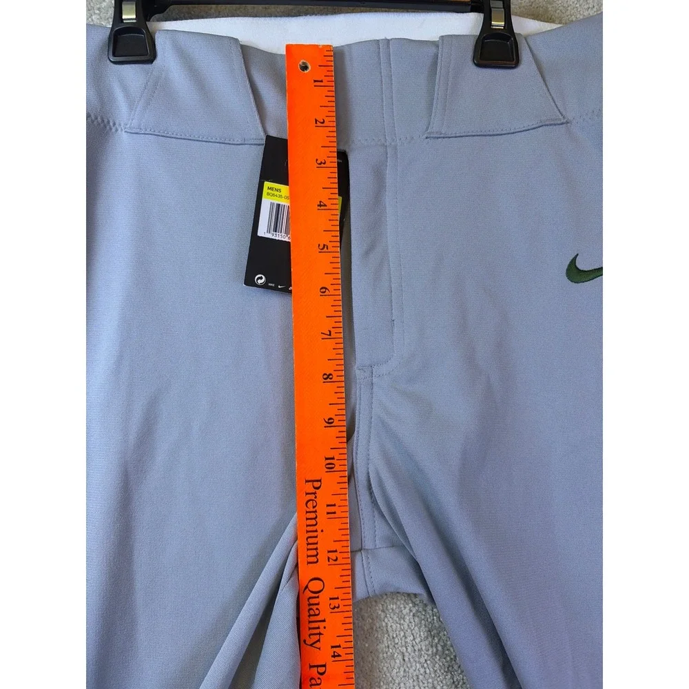 Nike Baseball Pants Mens Small Gray Green Stripe BQ6435-055 Team Tapered NEW